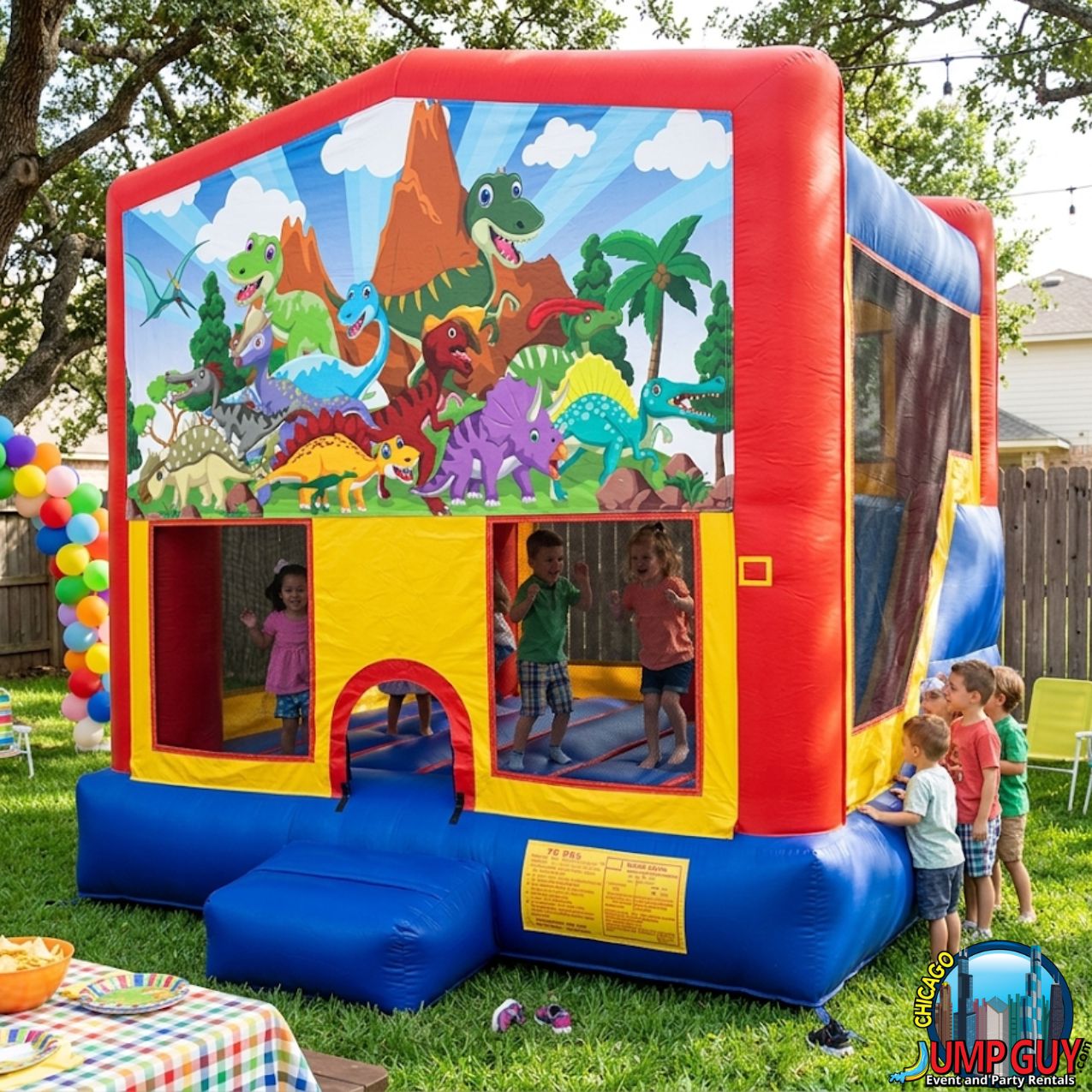 Dinosaur Bounce rental for Barrington IL events in ZIP code 60010