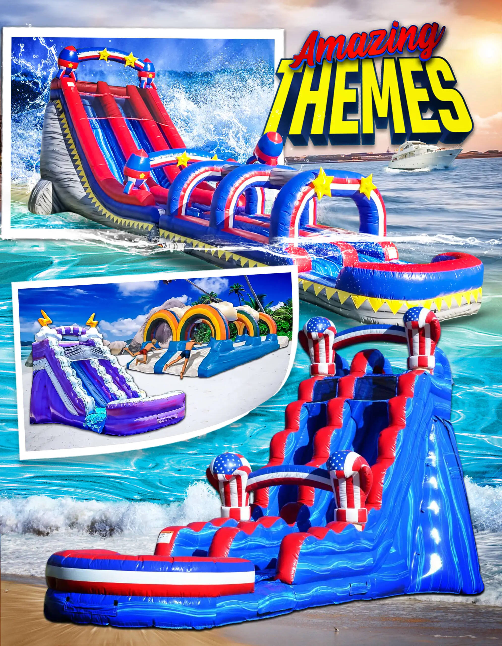 Water Slides P3 rental for Barrington IL events in ZIP code 60010