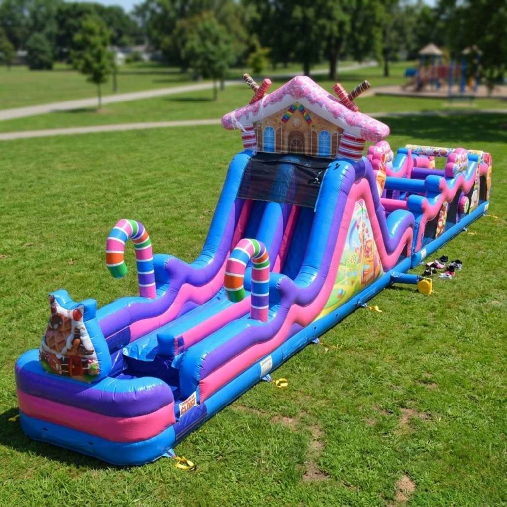 Candyland Obstacle Course 77ft Long WET rental for Barrington IL events in ZIP code 60010