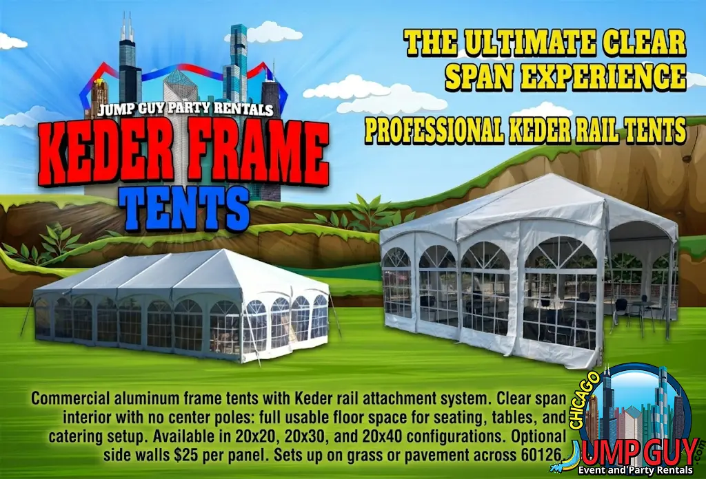 keder frame tent rental for Barrington IL events in ZIP code 60010
