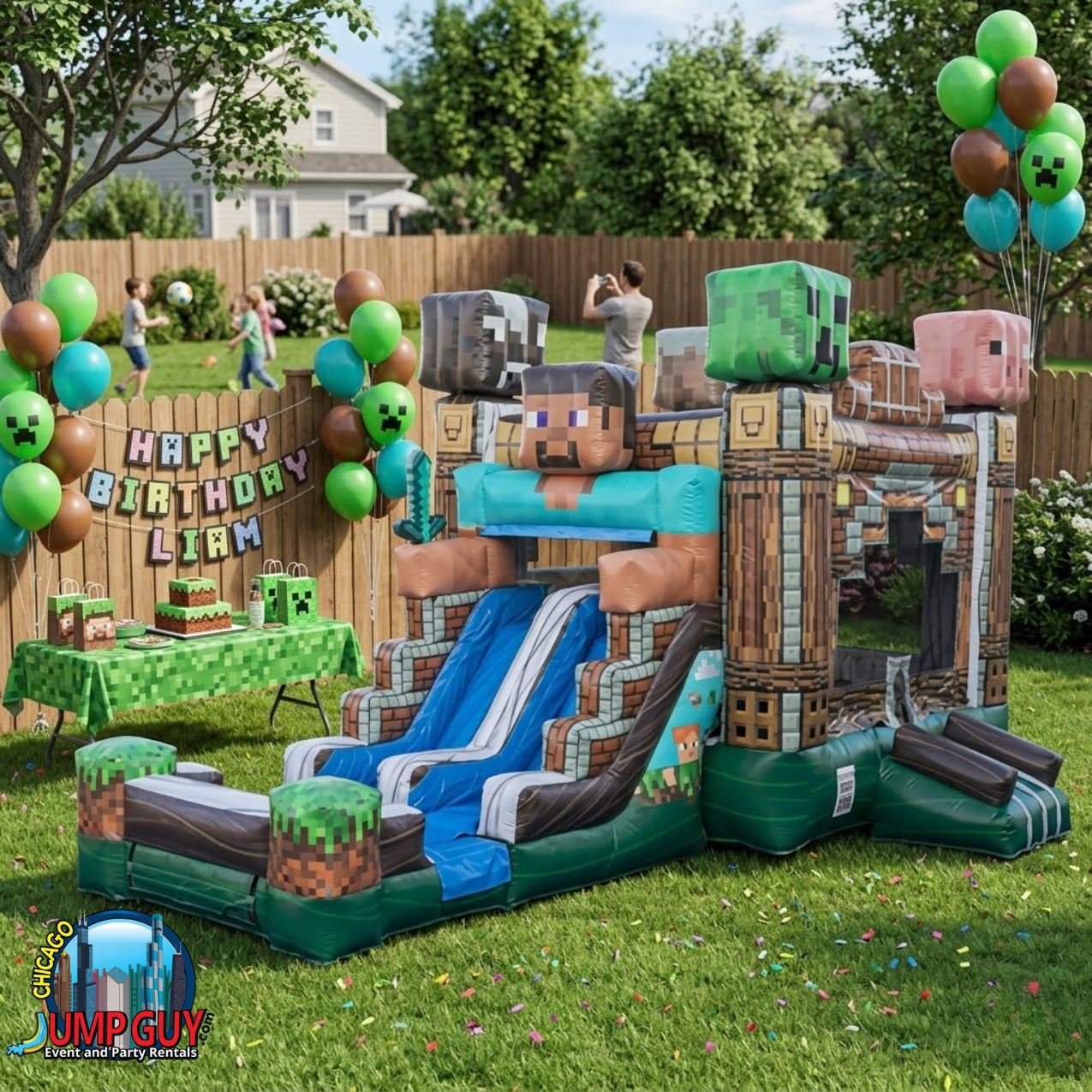 Mining Mania Bounce Waterslide rental for Barrington IL events in ZIP code 60010