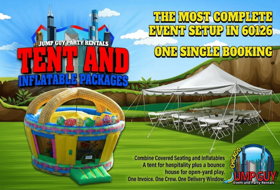 tent and inflatable package rental for Barrington IL events in ZIP code 60010